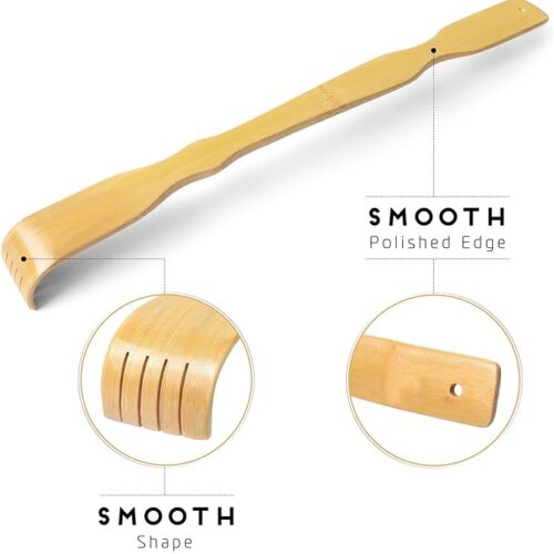 Wooden Back Scratcher Long Handle 2 pcs set